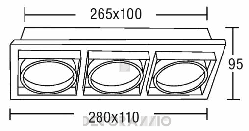 Светильник  потолочный/настенный врезной Brumberg object & design - 512543