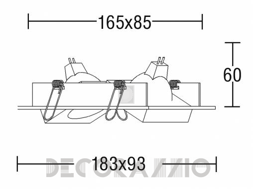 Светильник  потолочный/настенный врезной Brumberg object & design - 512812