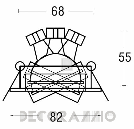 Светильник  потолочный врезной Brumberg cast-aluminium - 0063.25