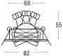 Светильник  потолочный врезной Brumberg cast-aluminium - 0063.25