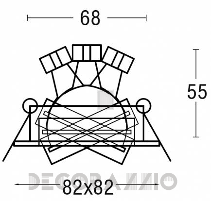 Светильник  потолочный врезной Brumberg cast-aluminium - 0065.25