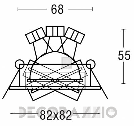 Светильник  потолочный врезной Brumberg cast-aluminium - 0066.00