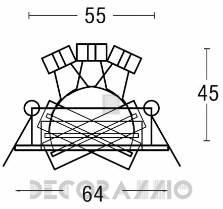 Светильник  потолочный врезной Brumberg cast-aluminium - 0067.25