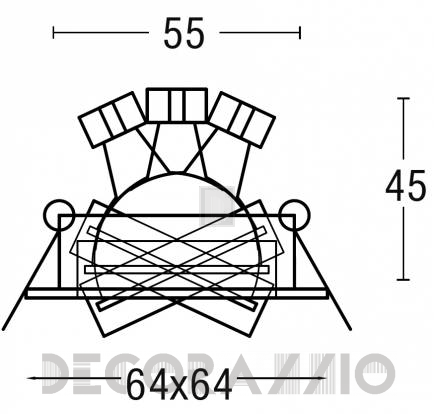 Светильник  потолочный врезной Brumberg cast-aluminium - 0068.25