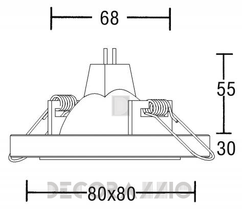 Светильник  потолочный врезной Brumberg deco & object - 0283.00