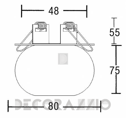 Светильник  потолочный врезной Brumberg deco & object - 0289.00