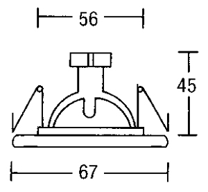 Светильник  потолочный врезной Brumberg iron - 1926.02