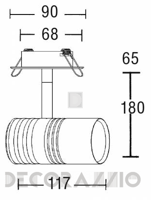 Светильник  потолочный врезной Brumberg deco & object - 1989.25B