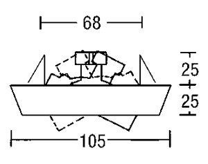 Светильник  потолочный врезной Brumberg iron - 1998.02