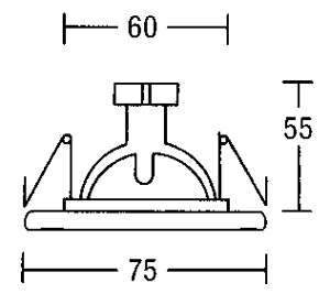 Светильник  потолочный врезной Brumberg cast-aluminium - 2033.05