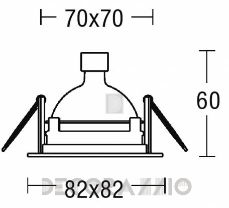 Светильник  потолочный врезной Brumberg cast-aluminium - 2094.25