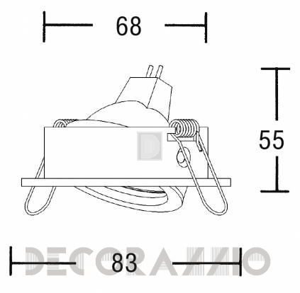 Светильник  потолочный врезной Brumberg cast-aluminium - 2110.15