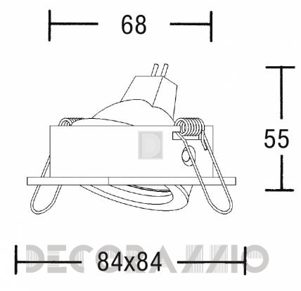 Светильник  потолочный врезной Brumberg cast-aluminium - 2111.02