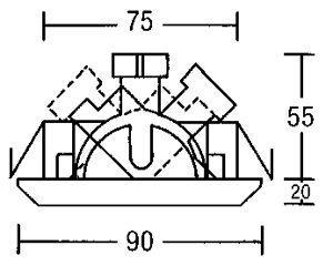 Светильник  потолочный врезной Brumberg with high degree of protection - 2180.25