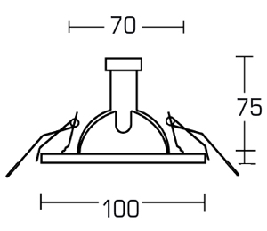 Светильник  потолочный врезной Brumberg with high degree of protection - 2281.02