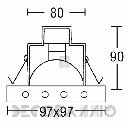 Светильник  потолочный врезной Brumberg deco & object - 2284.02W