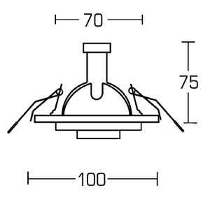 Светильник  потолочный врезной (Светильник точечный) Brumberg with high degree of protection - 2293.02