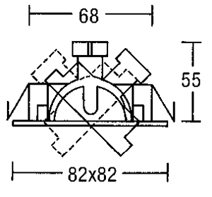 Светильник  потолочный врезной (Светильник точечный) Brumberg iron - 2296.02