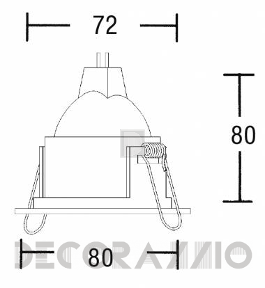 Светильник  потолочный врезной (Светильник точечный) Brumberg cast-aluminium - 2392.07