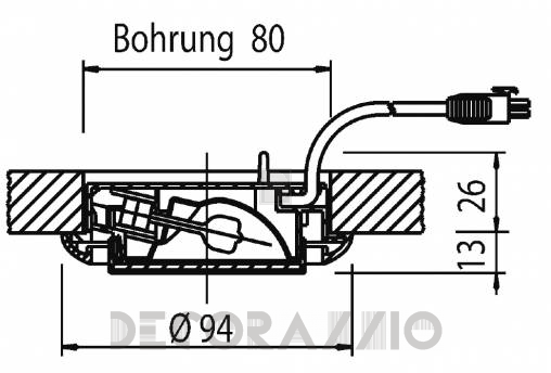 Светильник  потолочный врезной (Светильник точечный) Brumberg recessed spots for furnitures - 2450.02