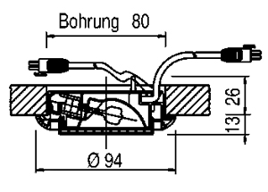 Светильник  потолочный врезной (Светильник точечный) Brumberg recessed spots for furnitures - 2452.05