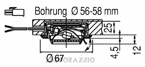 Светильник  потолочный врезной (Светильник точечный) Brumberg recessed spots for furnitures - 2461.07