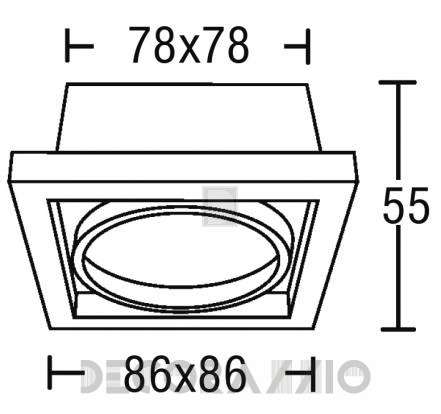 Светильник  потолочный врезной (Светильник точечный) Brumberg cast-aluminium - 2538.25