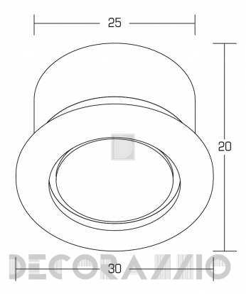 Светильник  потолочный врезной Brumberg LED-light point - P3653W