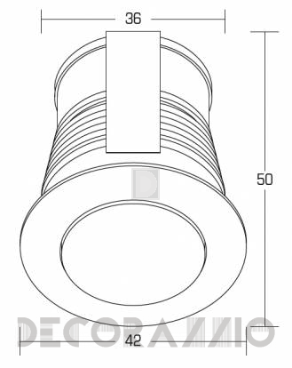 Светильник  потолочный врезной Brumberg LED-light point - P3659W