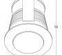 Светильник  потолочный врезной Brumberg LED-light point - P3659W