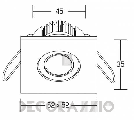 Светильник  потолочный врезной Brumberg LED-light point - P3681NW