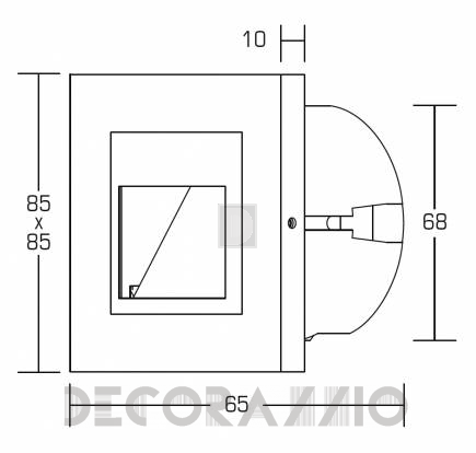 Светильник  потолочный/настенный врезной Brumberg LED-wall and orientation lights - R3929W