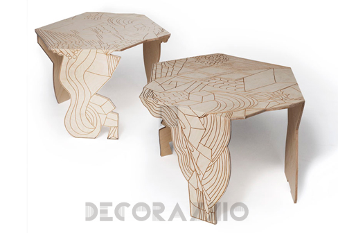 Кофейный, журнальный столик Moroso Burnt - Burnt Doodle Table