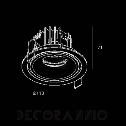 Светильник  потолочный врезной Delta Light Oreo - 206 06 28122 W