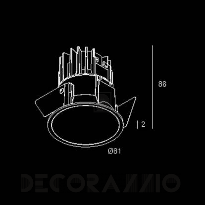 Светильник  потолочный врезной Delta Light Deep Ringo - 202 272 28122 B