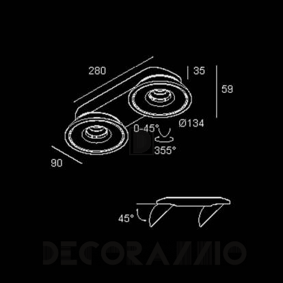 Светильник  потолочный накладной Delta Light Tweeter - 206 31 12222 W