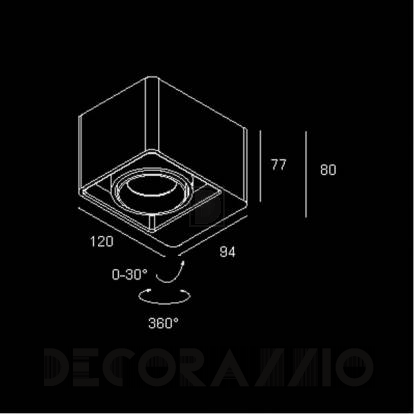 Светильник  потолочный накладной Delta Light Boxter - 202 78 8122 B-B