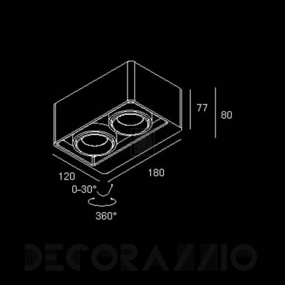 Светильник  потолочный накладной Delta Light Boxter - 202 78 8222 B-B