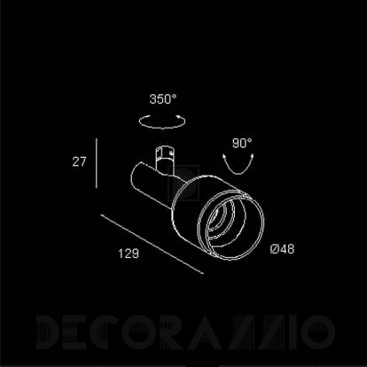 Светильник  потолочный накладной Delta Light Spotnic - M10 89 28122 W