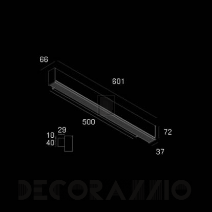 Светильник  настенный накладной Delta Light Microline - 347 02 124 ANO