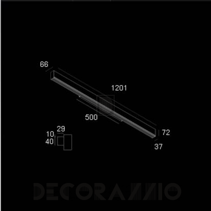 Светильник  настенный накладной Delta Light Microline - 347 02 154 ANO