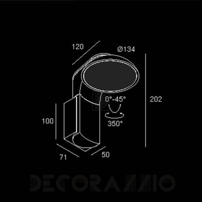 Светильник уличный настенный накладной Delta Light Tweeter - 206 40 12 N