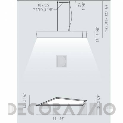 Светильник  потолочный подвесной Axo Light SHATTER - SP SHATT P