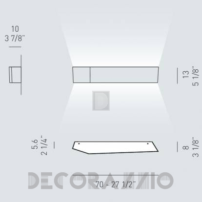 Светильник  настенный накладной (Бра) Axo Light SHATTER - AP SHATTE