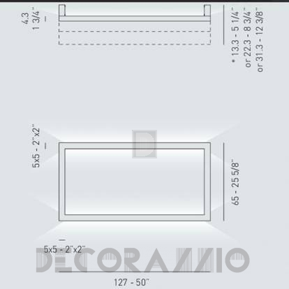 Светильник  потолочный/настенный накладной (Светильник) Axo Light FRAMEWORK - PL FW P 090