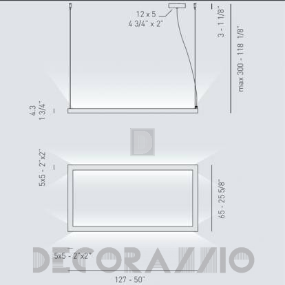 Светильник  потолочный подвесной Axo Light FRAMEWORK - SP FRAME P