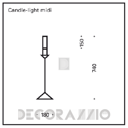 Светильник  настольный/напольный (Настольная лампа) Top Light Candle Light - midi