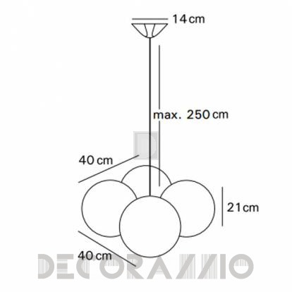 Светильник  потолочный подвесной Next Molecular Light - 1025-24-0101