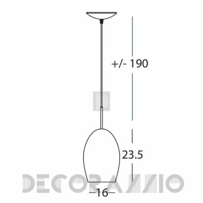 Светильник  потолочный подвесной Morosini EGG - 0160SO04BLIN