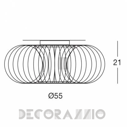 Светильник  потолочный накладной Morosini SPRING - 0450PL04SAAL